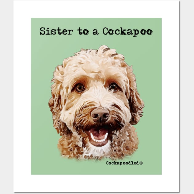 Cockapoo Dog Sister Wall Art by WoofnDoodle 